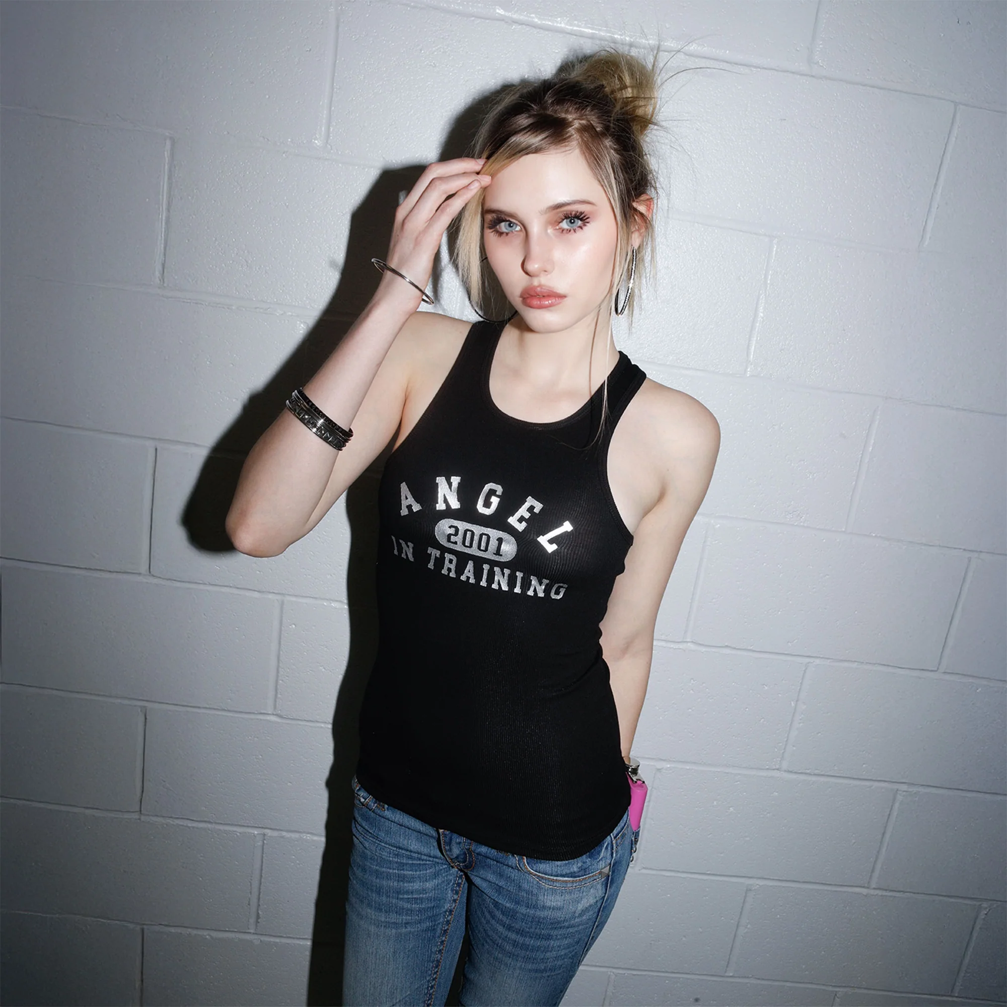 Angel in Training Tank - Black - Image 4