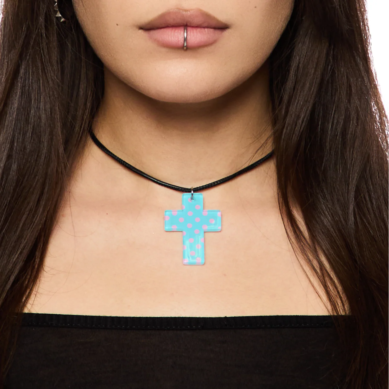 Dolly Cross Necklace - Image 2